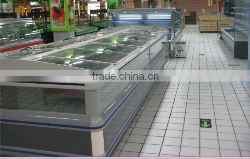 supermarket food display freezer equipment with remote compressor