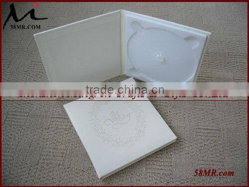 Emboss Leather Wedding CD/DVD Case Leatherette Paper CD/DVD Cases Leatherette Paper CD/DVD Albums,hard paper cd case