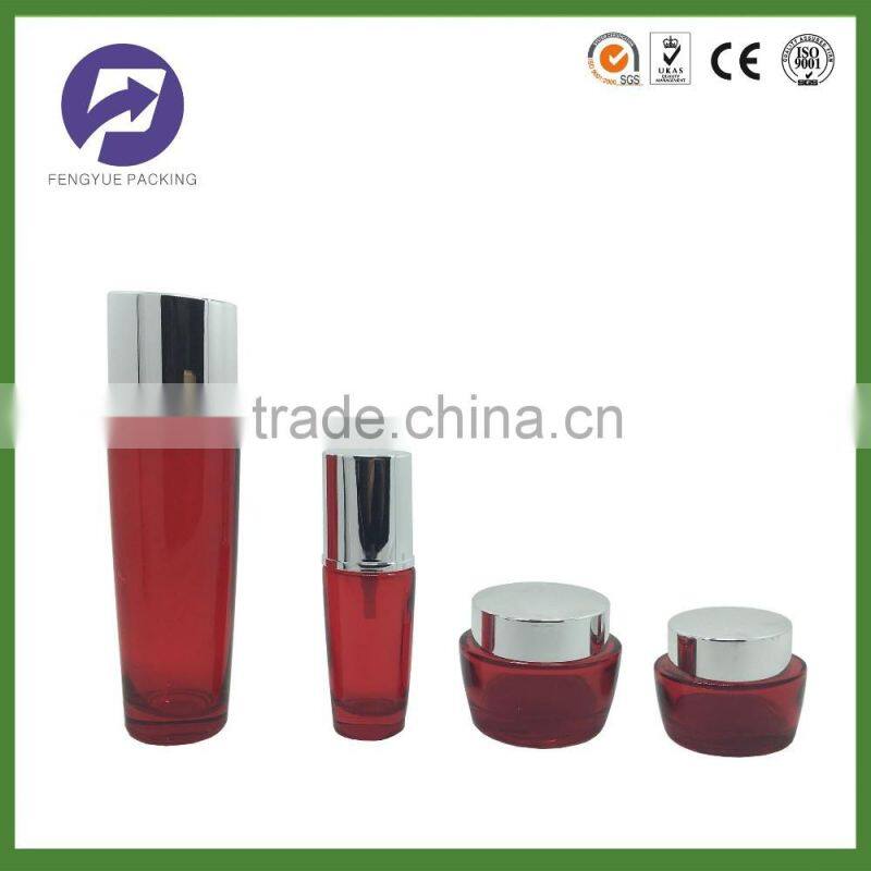 Hot selling cosmetic lotion bottles and galss cream jars