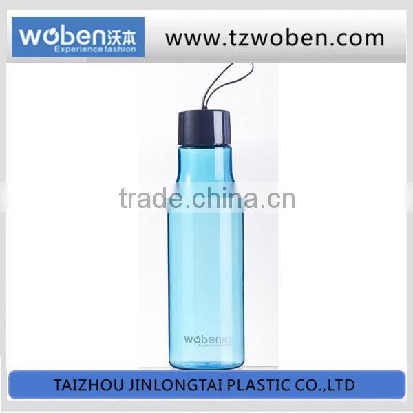 China wholesale plastic water bottles with one color logo
