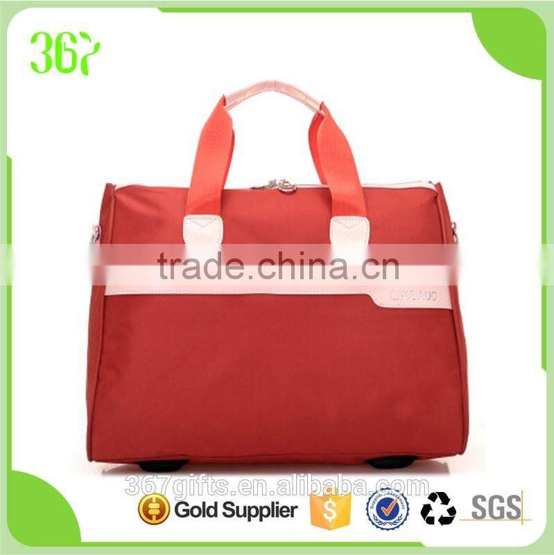 Fashion Design Candy Colour Tote Bags Wheels Trolley Bag with Zipper Pocket