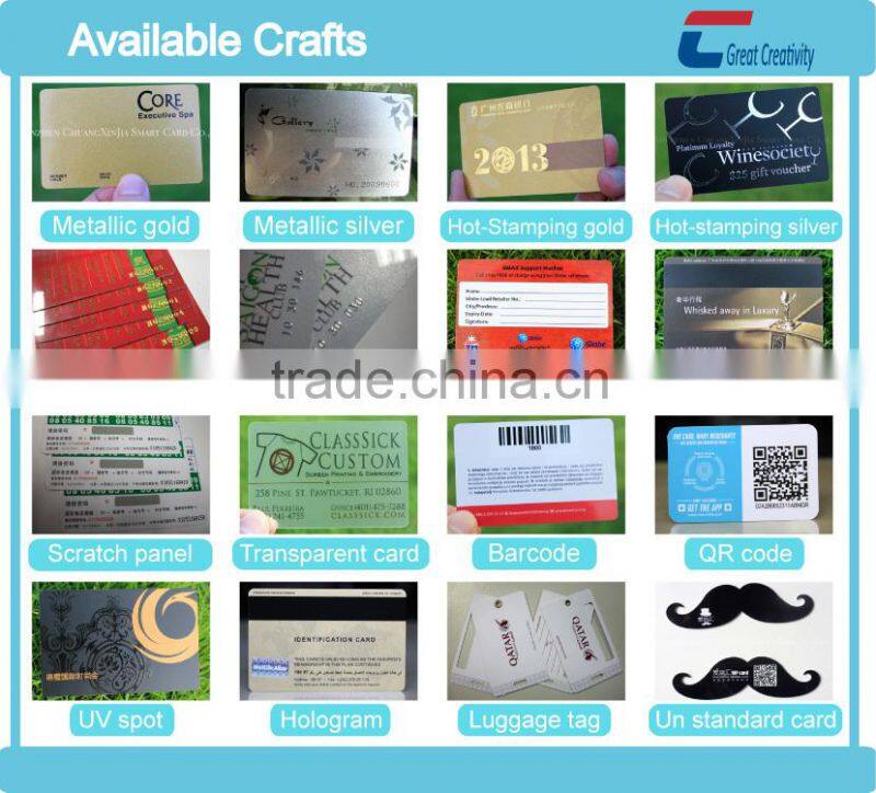 High quality clear frosted plastic business cards, Transparent PVC business card