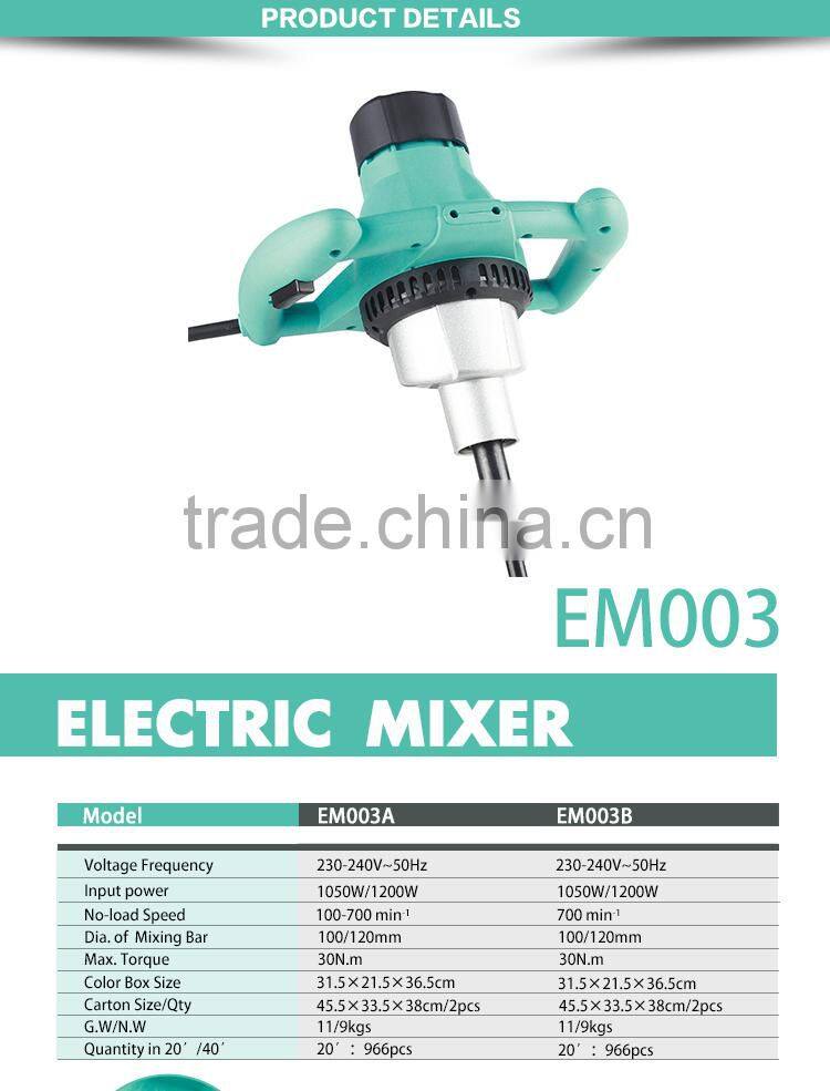 1050W Powerful Industrial Dough Mixer /Industrial Paint Mixer with CE GS EMC Rohs Approval