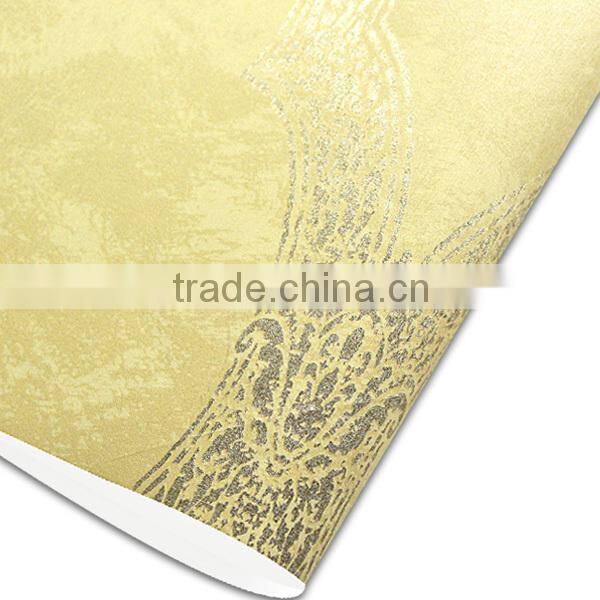 2014 China export gold foil pvc wallpaper