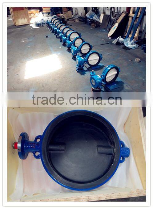 Wafer Lowest price powder pneumatic Butterfly Valve with exchangeable liner- Cast Iron, 200 PSI