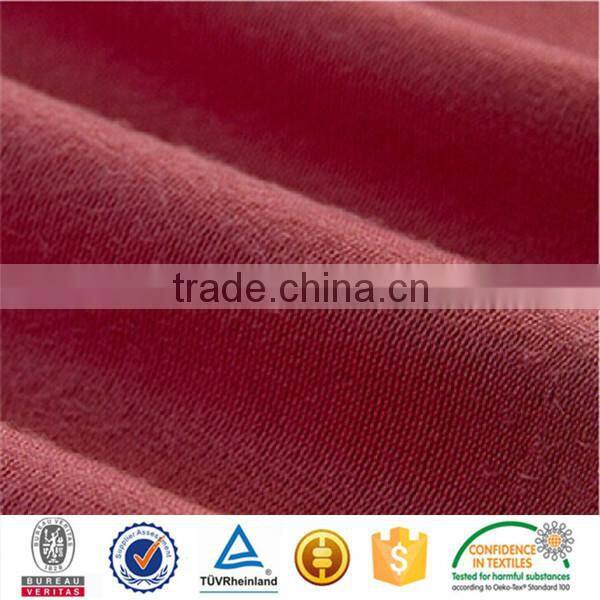 polyester tricot two sides plain dye brushed fabric