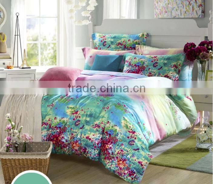 Enviromental protection tencel material bedding set 2014 the latest design bed sheets set hot sale tencel bedding set