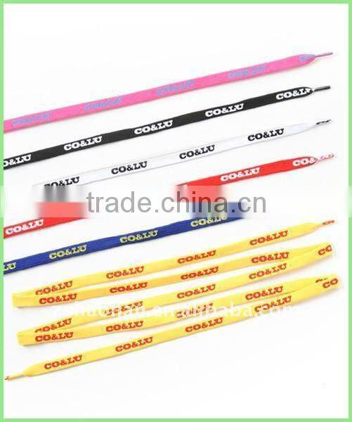 High quality fashion customized flat waxed shoelaces