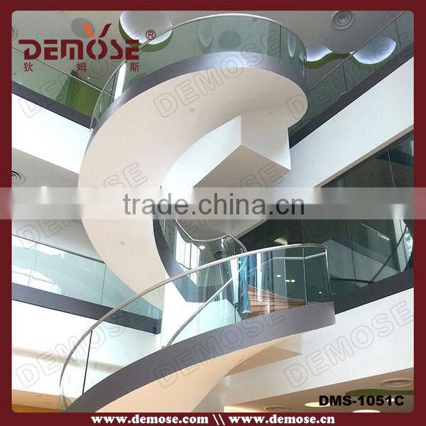 contemporary iron wood spiral/helical staircase for hotel