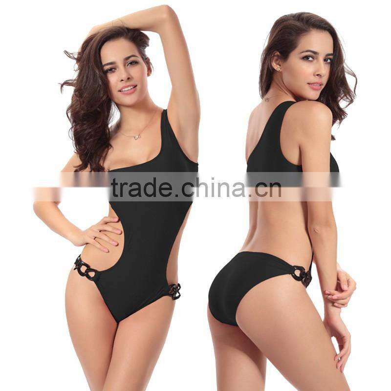 Tropical resort sexy bikini chic O-ring no steel prop piece swimsuit