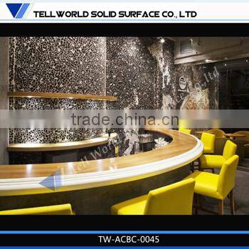 hot sale fashionable beautiful luxury artificial marble bar counter furniture for catering industry