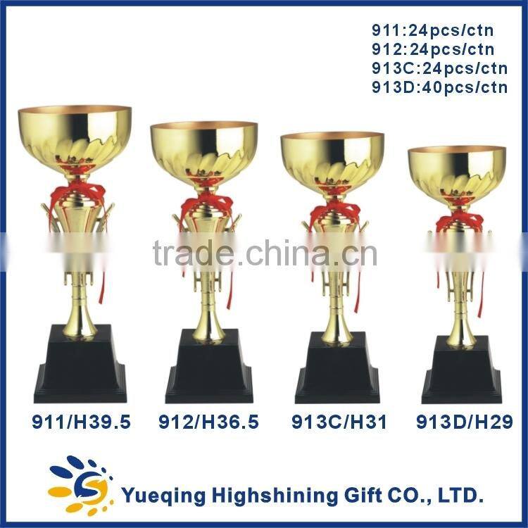 Blank black plastic base competition golden gold awards sports football world cup trophy