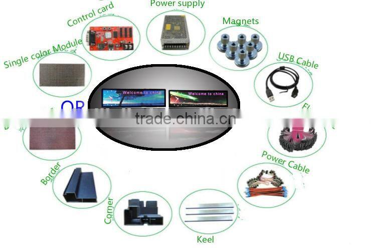 Single Red Video scrolling text message led display panel /text message P10 led display panel