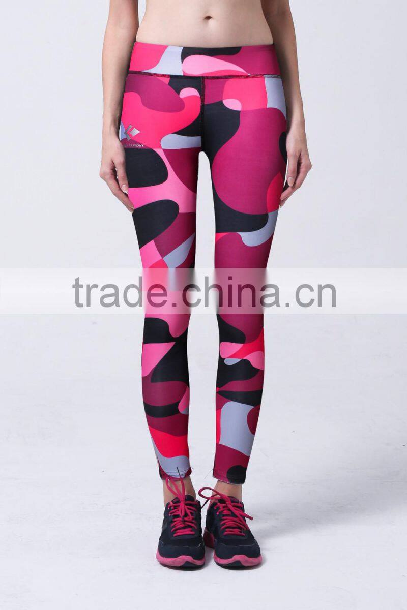 Sports Apparel with Hidden Pocket 2016 Women Yoga Leggings Wholesale Sexy Girls Sports Digital Printing Leggings