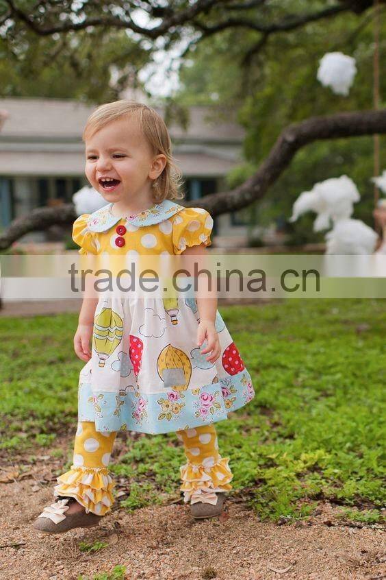 2016 newly arrival fun up in the clouds baby girls clothing parade girl cute dress