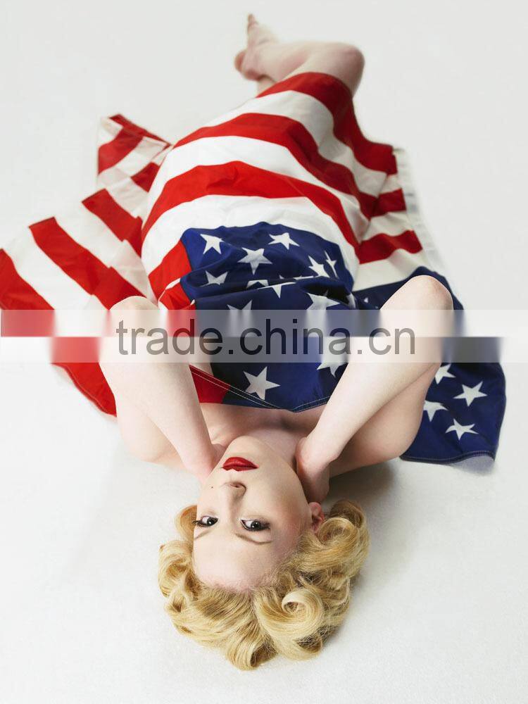 2015 super fashion Customized star printed flag beach towel