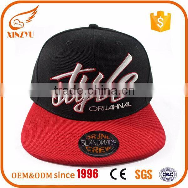 Custom 100% cotton snapback caps short bill 5 panel baby hat snapback cap