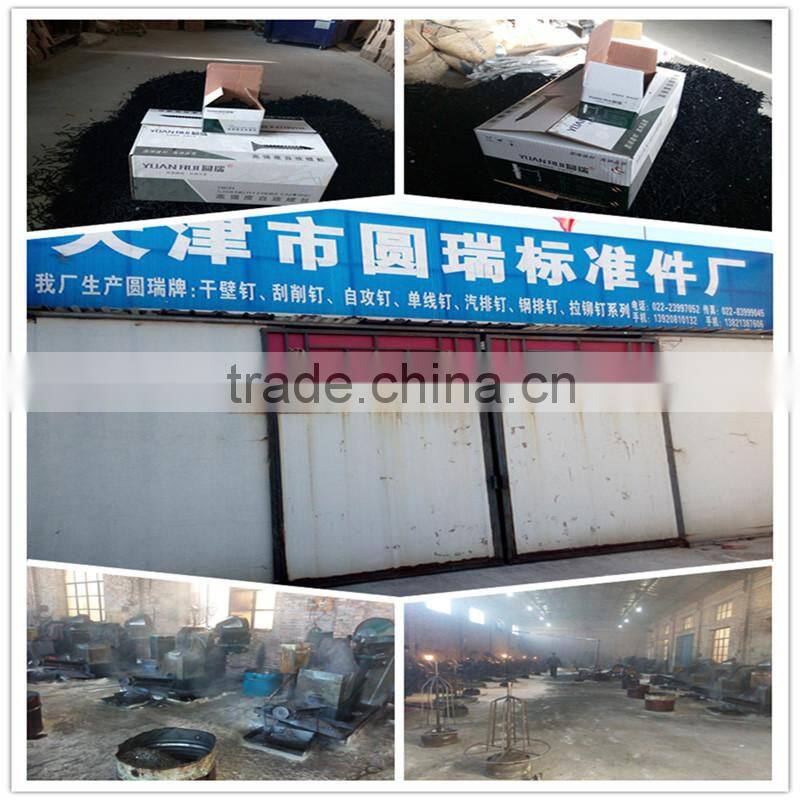 Yellow Zinc Galvanized screws Pozidriv head Fine thread Drywall screws