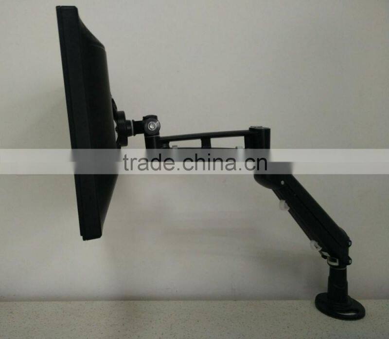 singel monitor mount aluminum lcd tv monitor stand arm metal brackets retractable arm