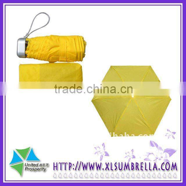19" Mini umbrella solid umbrella 5folding umbrella from china factory
