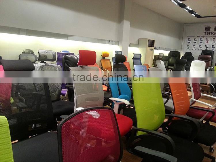 2016 High back comfortable genuine leather executive office chair with chrome armrest