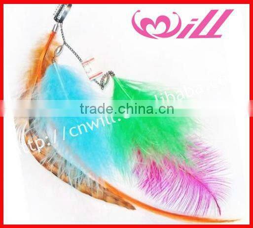 Fashion Long Grizzly Feather Hair Ostrich Feather Hair Clips Clip In Hair Extension Hair Accessories