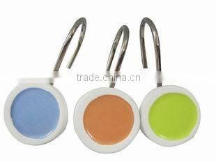 Shower curtain resin round style hooks