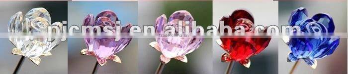 crystal glass rose for gift decoration flower