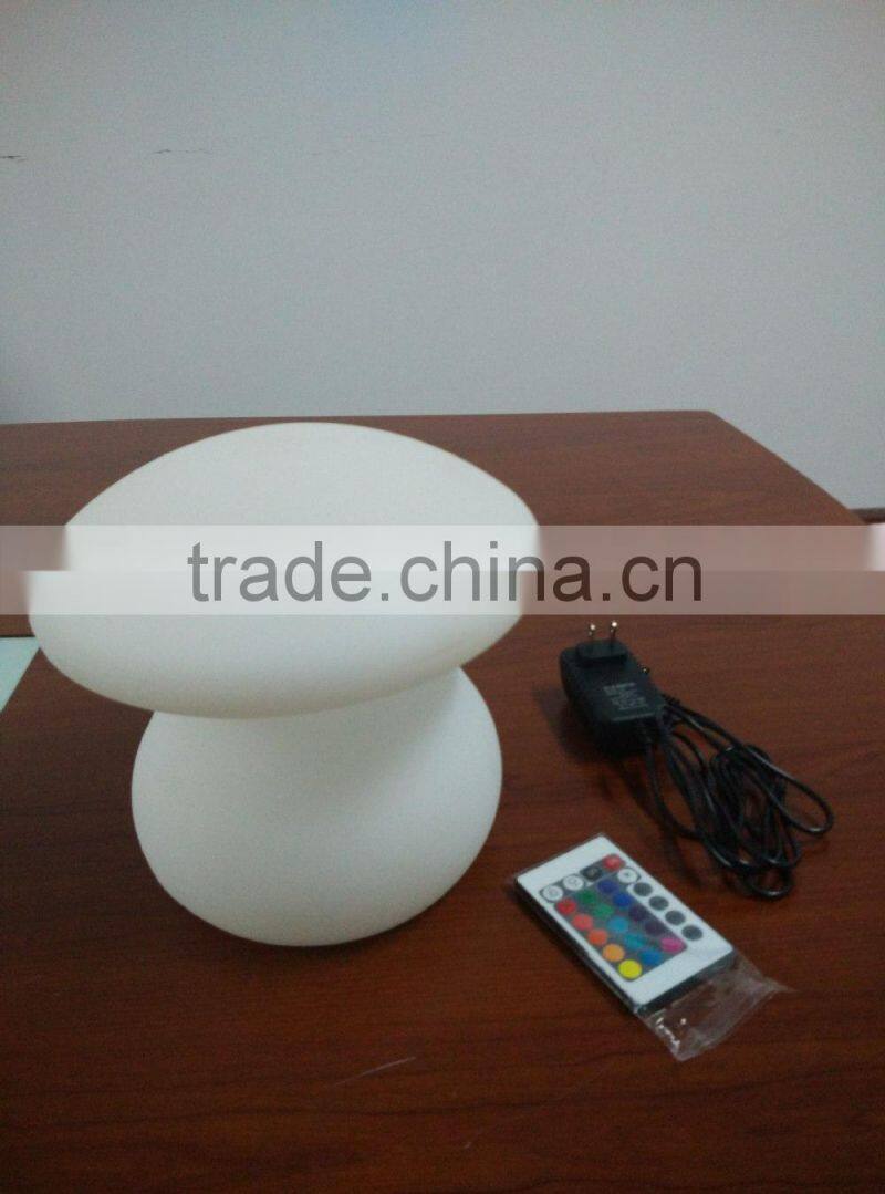 indoor battery led operated mushroom table lamp