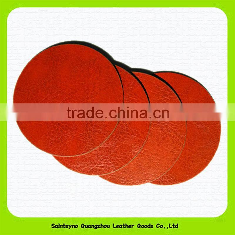 15011 Graceful and fashion leather cup coaster