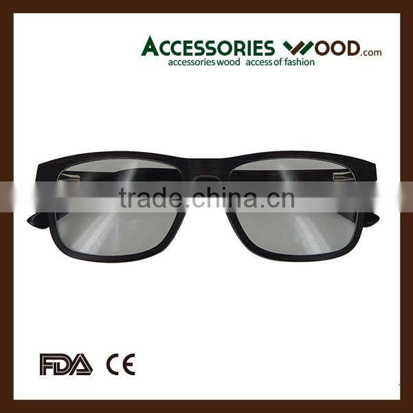 2016 Men Fashion Eyewear Ebony Wood Sunglasses and Customized Logo