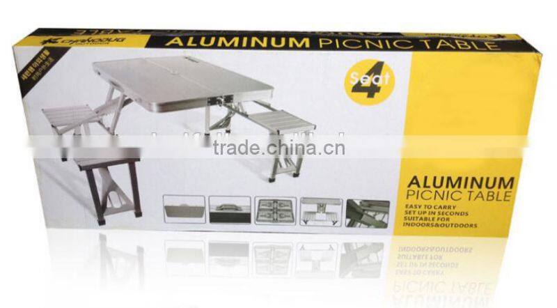 Wholesale Aluminum Outdoor Dinner Portable Folding Table Chair Set