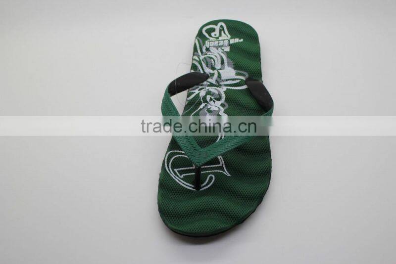 textured EVA foam green soft flip flops