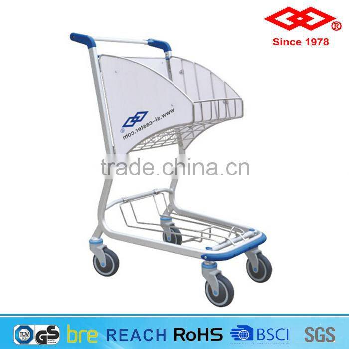 Metal 4 wheels hand luggage trolley