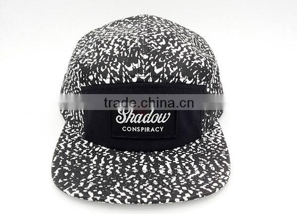 Cotton Camper 5 Panel Hot Cap With Custom Logo Blank Camper Strapback Cap