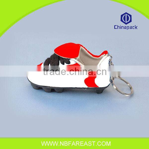 Wholesale well selling leather football shoe keychain
