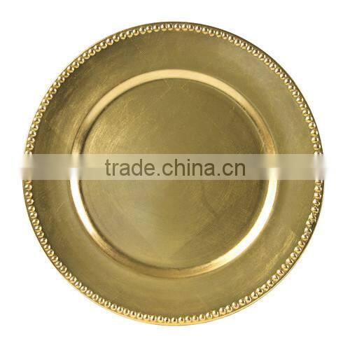 High quality wedding gold charger plate for sale