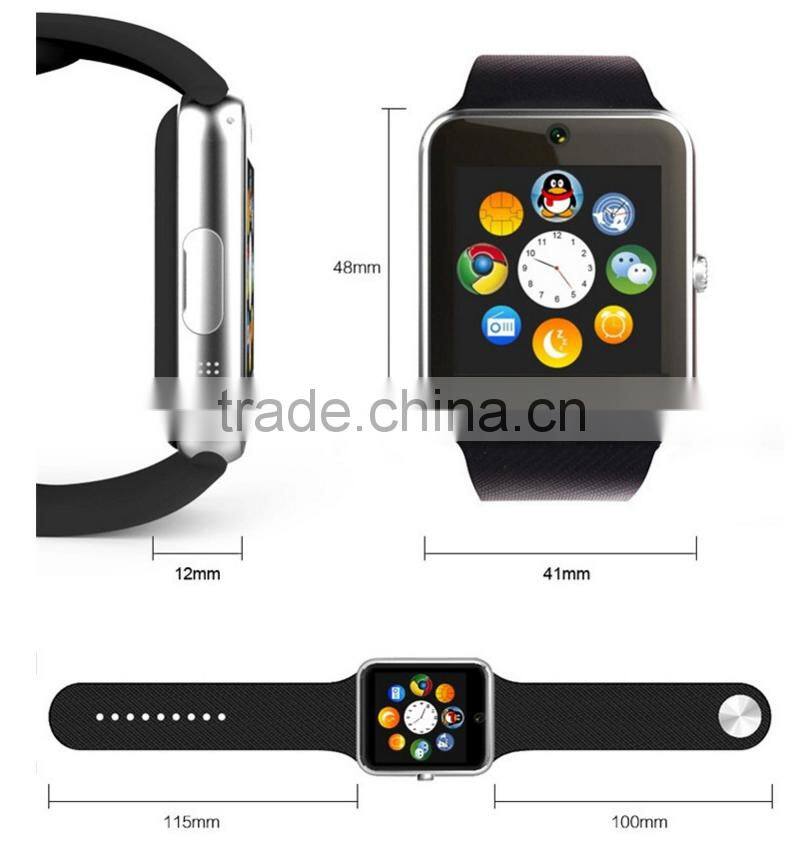 Factory Price GT08 Bluetooth Smart Watch, Silicone Rubber Wristband Smart Watch Wrstwatch, China supplier