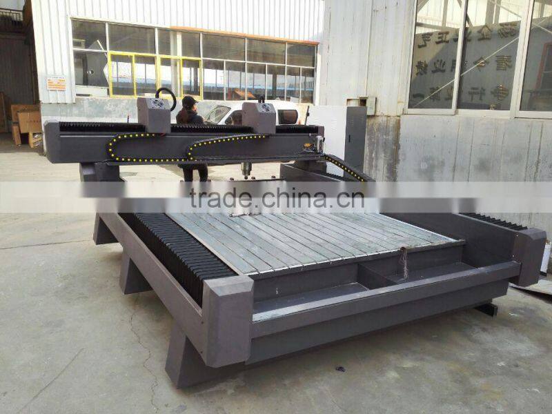 2 heads heavey cnc marble granite monuments wood stone machine