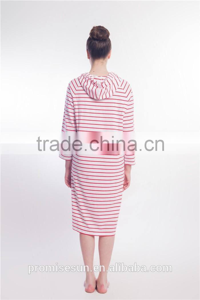 Long cap lovely knit woman sweater for outdoor wear