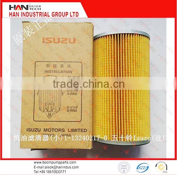 Oil filter (small) 1-13240217-0 Isuzu concrete pump spare parts Sany Zoomlion pump