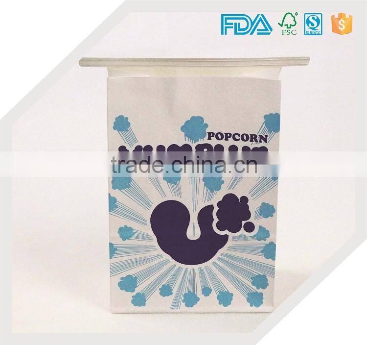 Custom printing kraft paper bags food grade, flat bottom brown kraft sos greaseproof paper bag