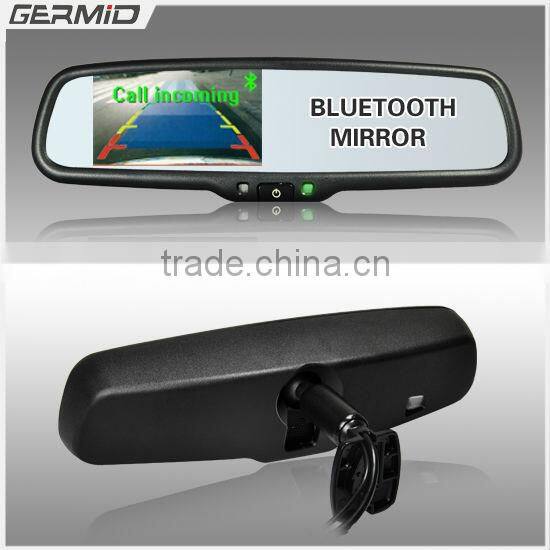 4.3 inch car rearview monitor with built-in bluetooth speaker