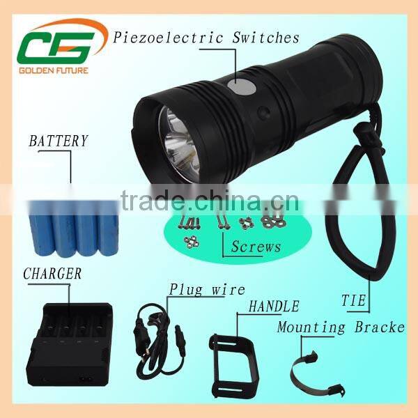 IP68 Cree xml t6 waterproof led diving torch