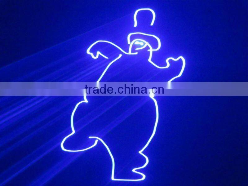 Blue laser light projector animation laser show