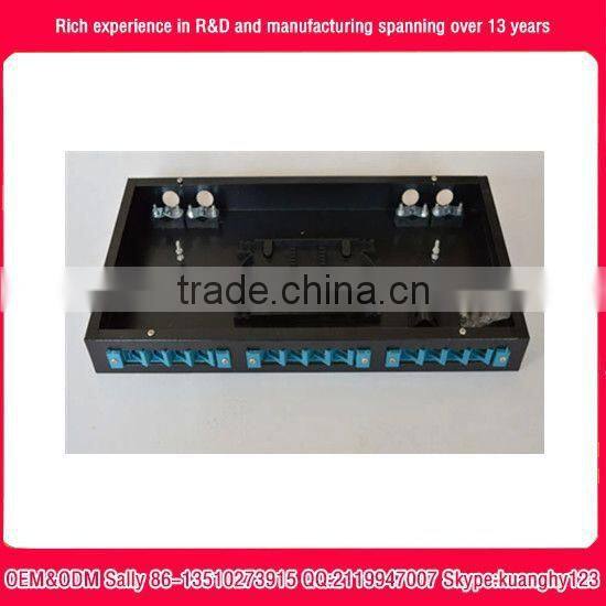 fiber optic termination box 12 core wall mounted fiber optic patch panel
