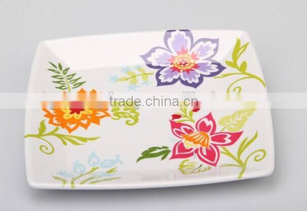 square melamine plate set