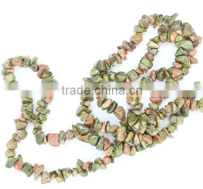 Natural unakite chips loose beads 5*9mm