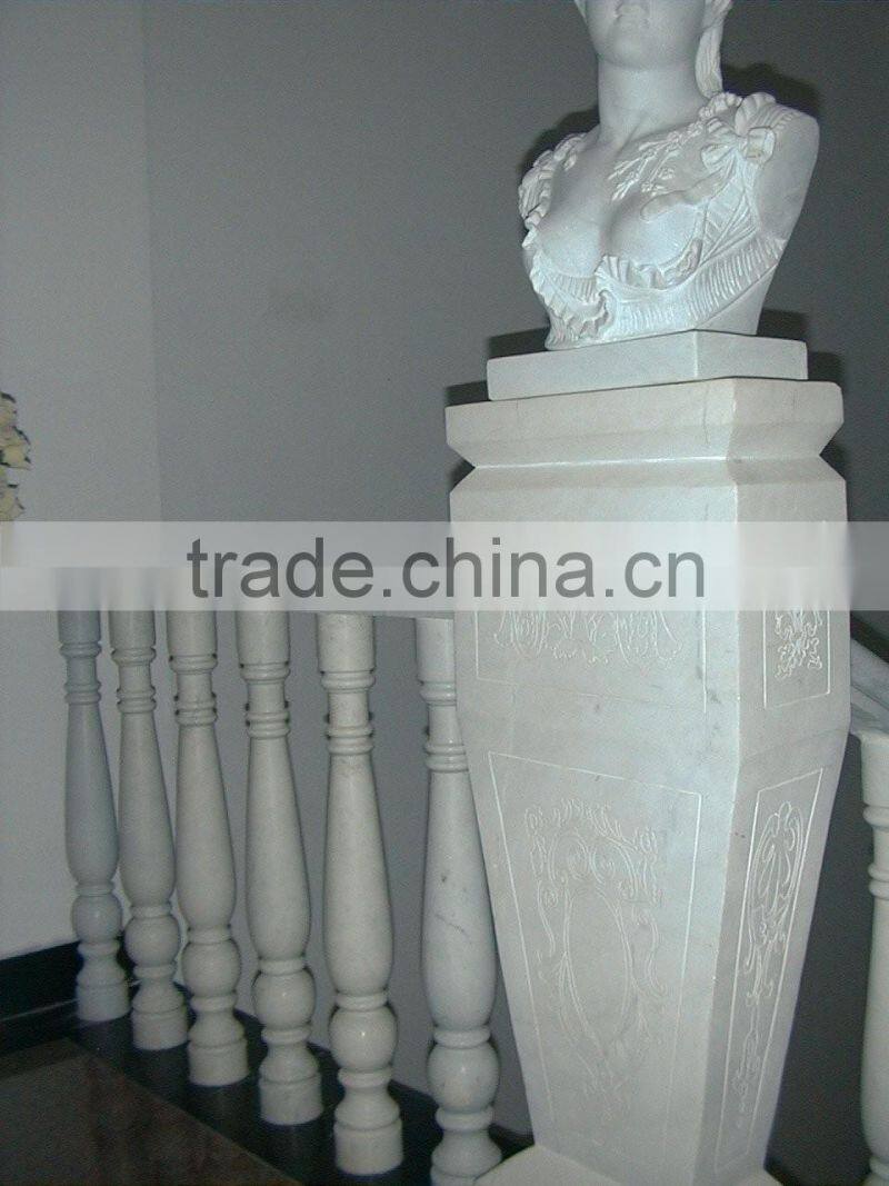 white marble baluster