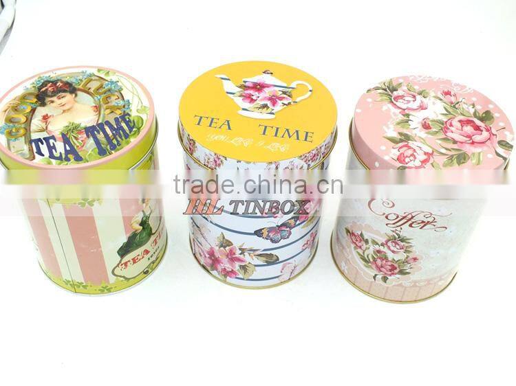 Round Tea/Coffee/Cookie/Biscuit Tin Can